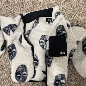 Stussy Men's Mask Jacquard Sherpa Jacket - Medium